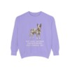 Blue Heeler Humor Sweatshirt, Violet, front view