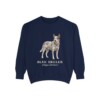 Blue Heeler Latin Sweatshirt, True Navy, front view