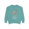 blue-heeler-sweatshirt-mom-seafoam Blue Heeler Mom Sweatshirt, Seafoam, front view
