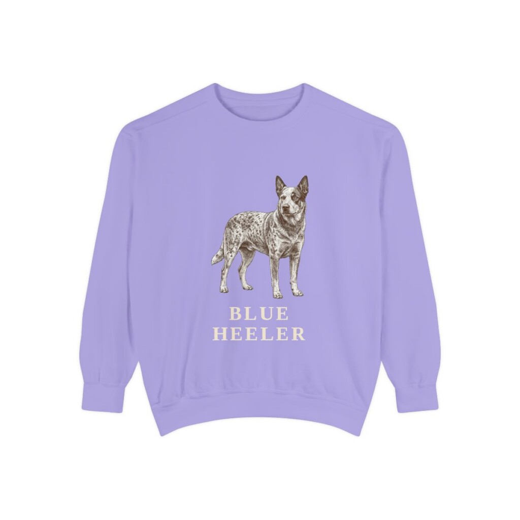 Blue Heeler Sweatshirt, Violet, front view