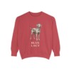 Blue Lacy Sweatshirt, Crimson, front view
