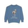 Blue Lacy Dad Sweatshirt, Blue Jean, front view