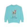 Blue Lacy Dad Sweatshirt, Chalky Mint, front view