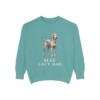Blue Lacy Dad Sweatshirt, Seafoam, front view
