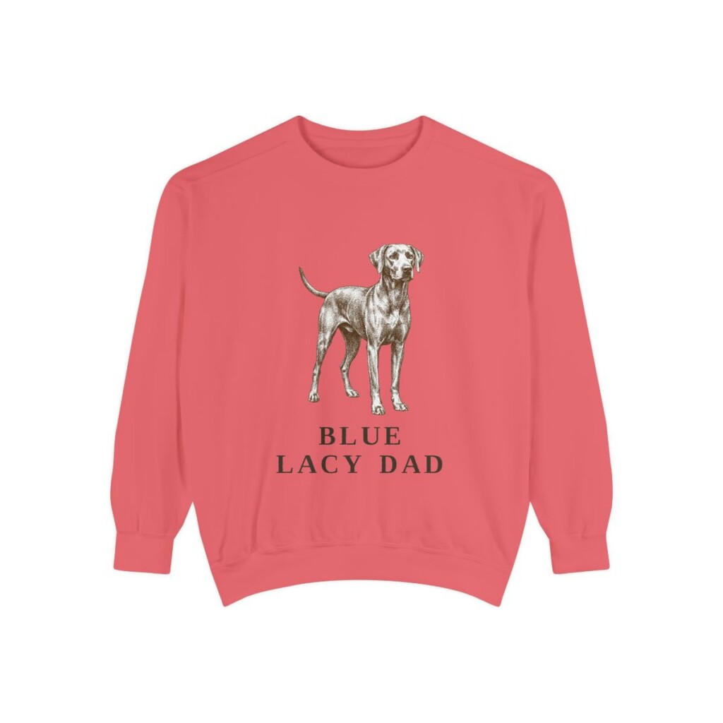 Blue Lacy Dad Sweatshirt, Watermelon, front view