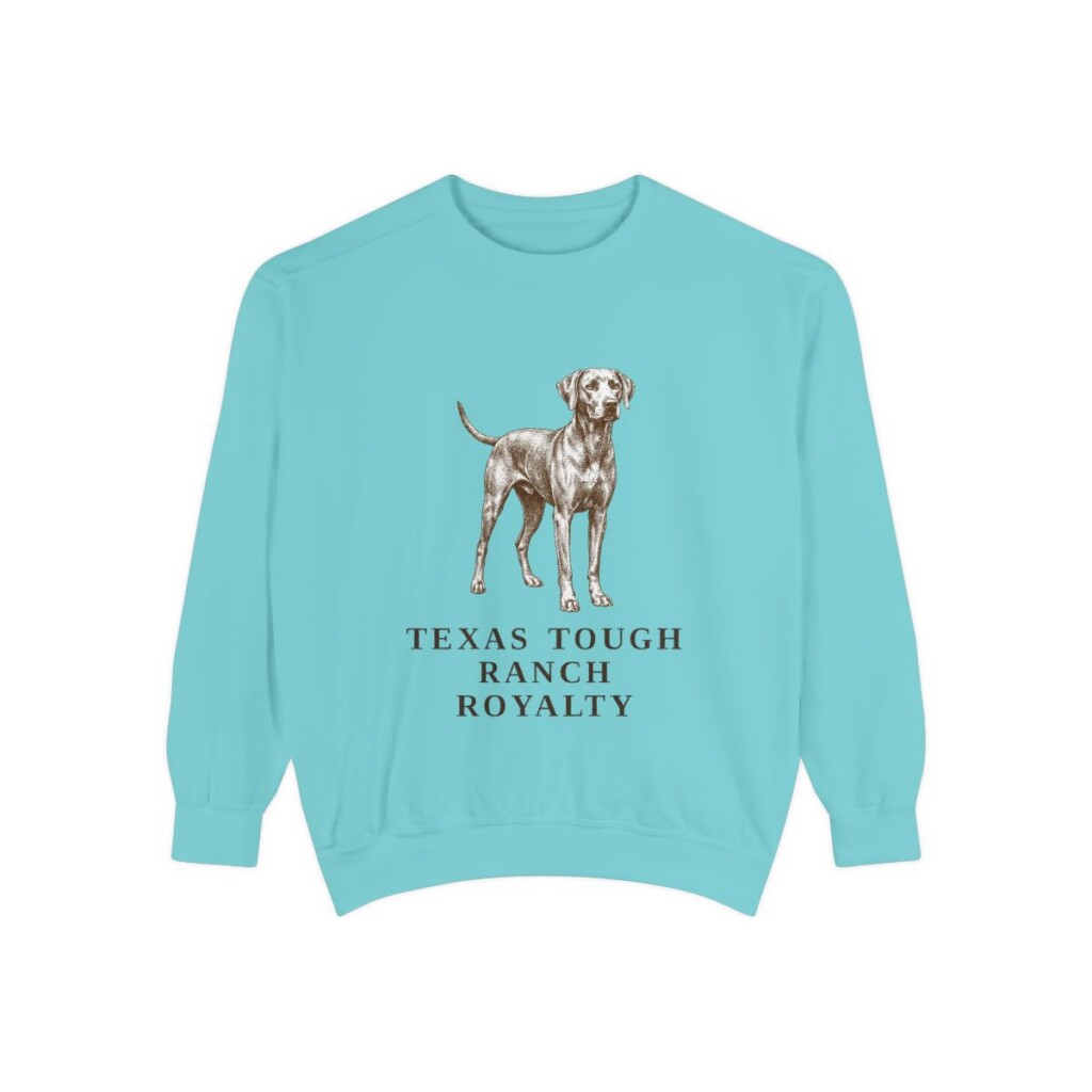 Blue Lacy Humor Sweatshirt, Chalky Mint, front view