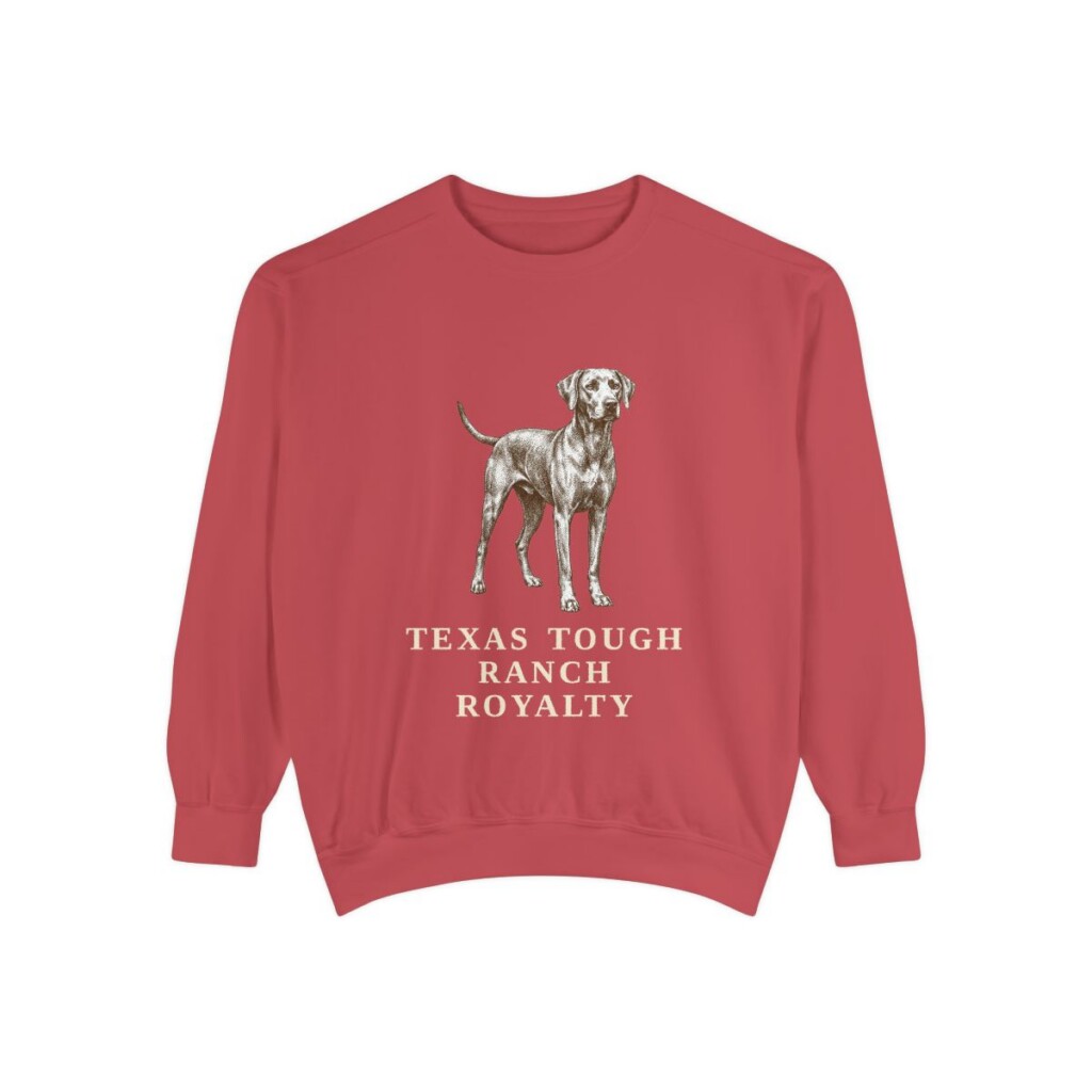 Blue Lacy Humor Sweatshirt, Crimson, front view