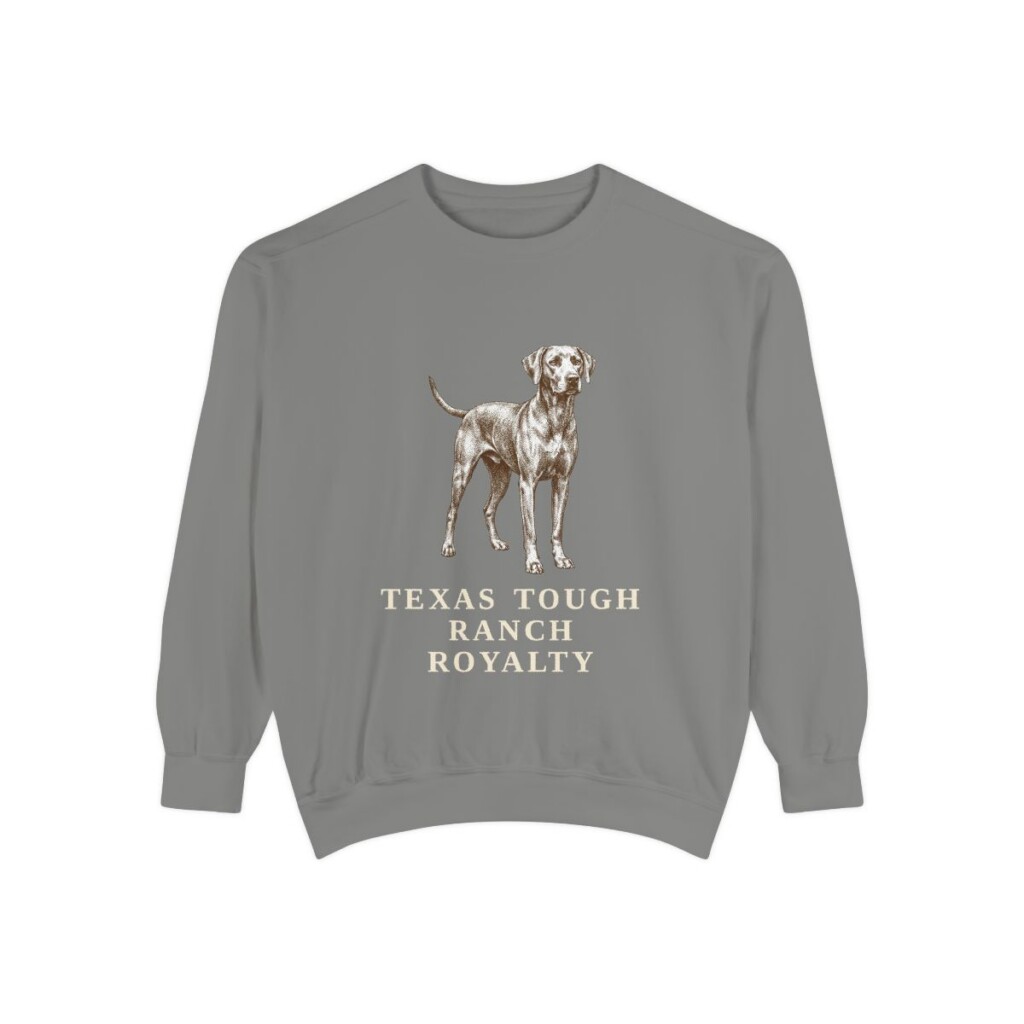 Blue Lacy Humor Sweatshirt, Grey, front view