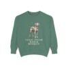 Blue Lacy Humor Sweatshirt, Light Green, front view
