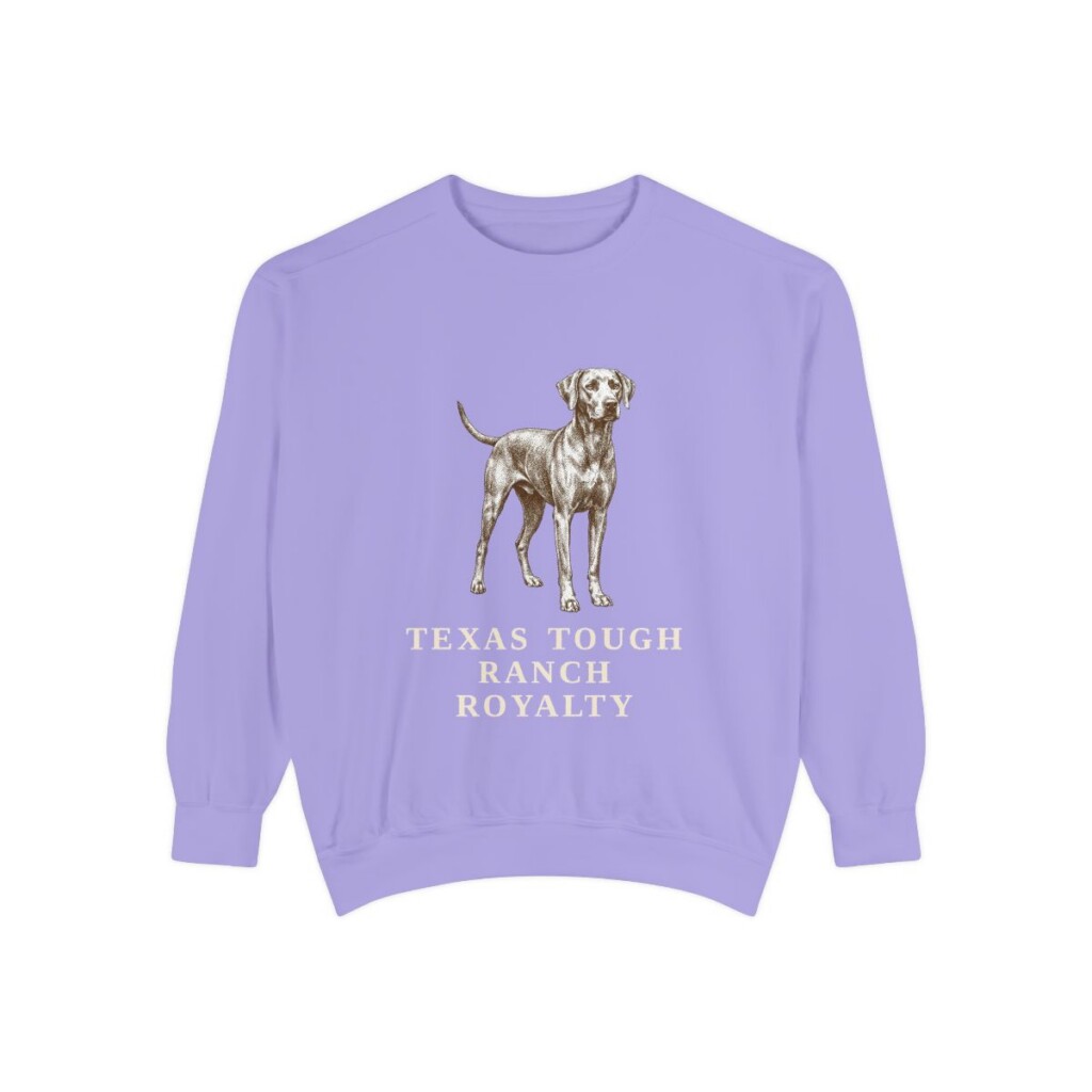 Blue Lacy Humor Sweatshirt, Violet, front view