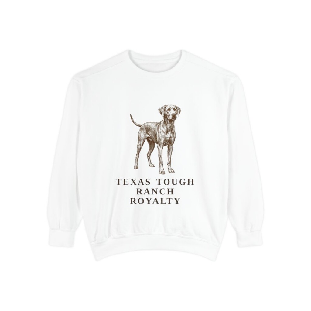 Blue Lacy Humor Sweatshirt, White, front view
