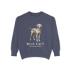 Blue Lacy Latin Sweatshirt, Denim, front view