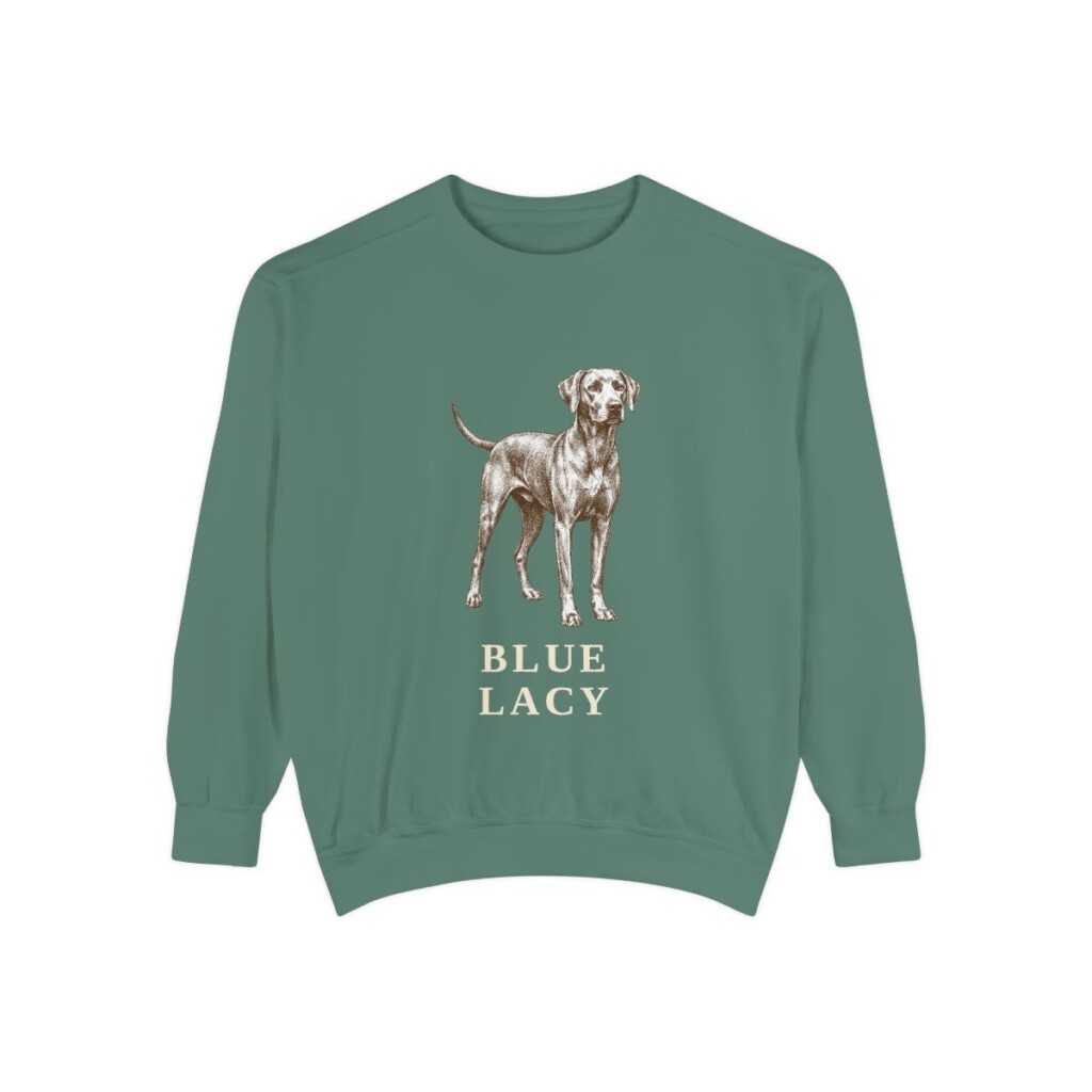 Blue Lacy Sweatshirt, Light Green, front view