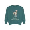 Blue Lacy Mom Sweatshirt, Blue Spruce, front view