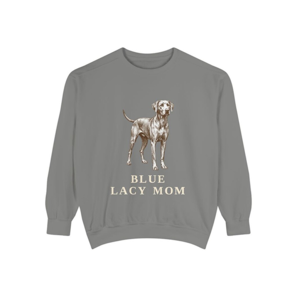 Blue Lacy Mom Sweatshirt, Grey, front view