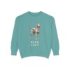 Blue Lacy Sweatshirt, Seafoam, front view