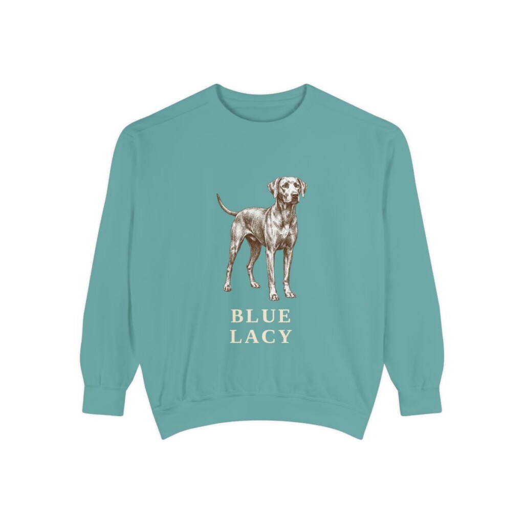 Blue Lacy Sweatshirt, Seafoam, front view