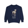 Blue Lacy Sweatshirt, True Navy, front view