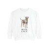 Blue Lacy Sweatshirt, White, front view