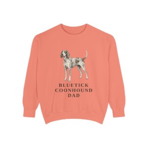 Bluetick Coonhound Dad Sweatshirt, Terracotta, front view