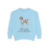 bluetick-coonhound-sweatshirt-humor-chambray Bluetick Coonhound Humor Sweatshirt, Chambray, front view