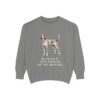 bluetick-coonhound-sweatshirt-humor-grey Bluetick Coonhound Humor Sweatshirt, Grey, front view