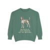 bluetick-coonhound-sweatshirt-humor-light-green Bluetick Coonhound Humor Sweatshirt, Light Green, front view