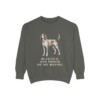 bluetick-coonhound-sweatshirt-humor-pepper Bluetick Coonhound Humor Sweatshirt, Pepper, front view