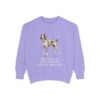 bluetick-coonhound-sweatshirt-humor-violet Bluetick Coonhound Humor Sweatshirt, Violet, front view