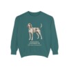 Bluetick Coonhound Latin Sweatshirt, Blue Spruce, front view