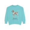 Bluetick Coonhound Latin Sweatshirt, Chalky Mint, front view