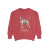 Bluetick Coonhound Latin Sweatshirt, Crimson, front view