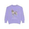 Bluetick Coonhound Latin Sweatshirt, Violet, front view