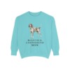 Bluetick Coonhound Mom Sweatshirt, Chalky Mint, front view