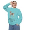 Bluetick Coonhound Mom Sweatshirt, Chalky Mint, person 2 context