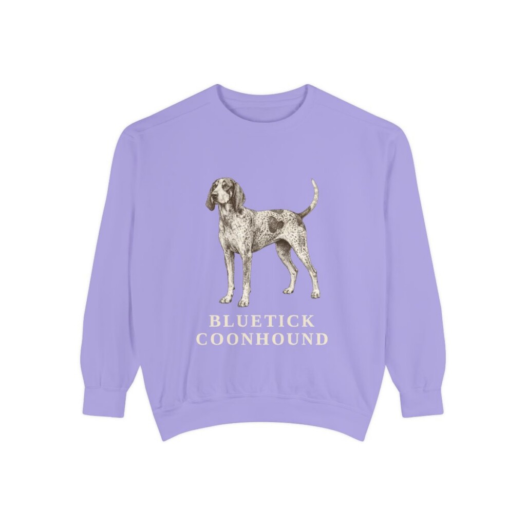 Bluetick Coonhound Sweatshirt, Violet, front view