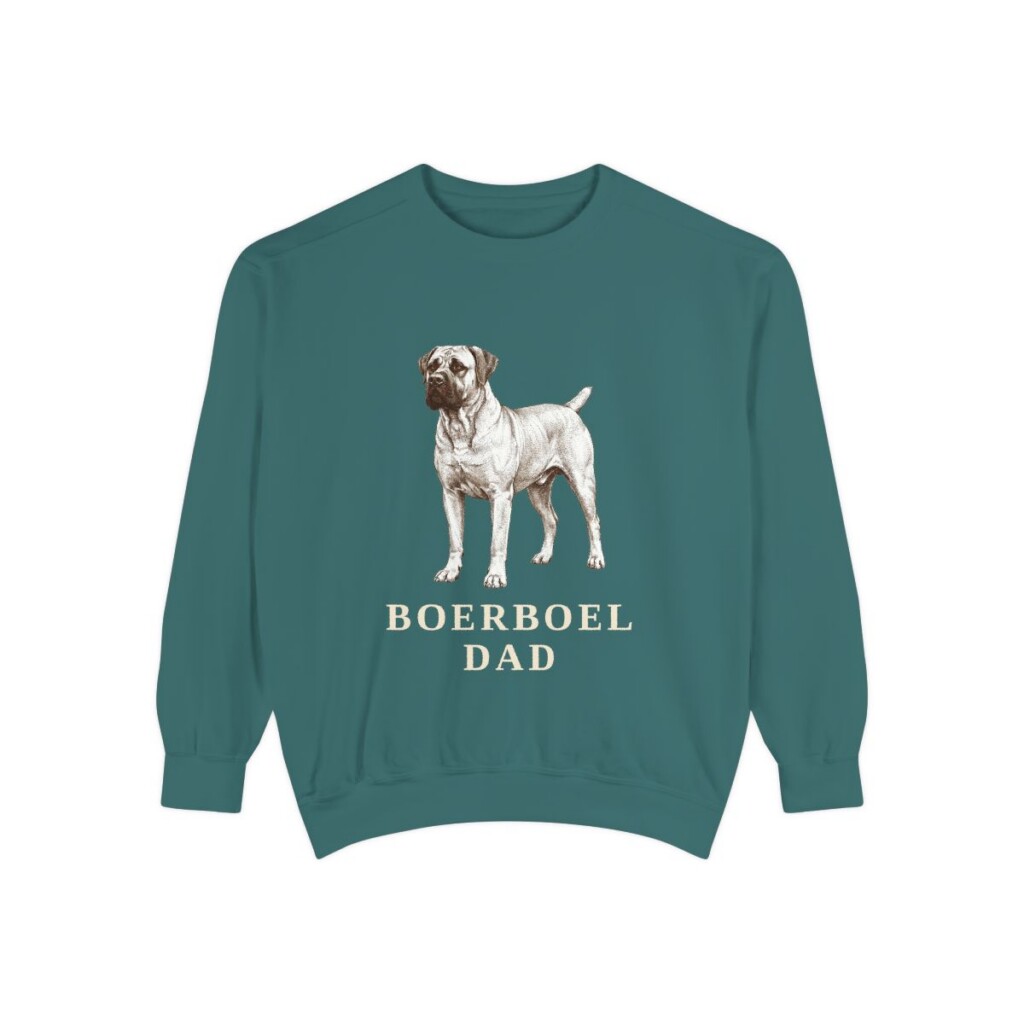 Boerboel Dad Sweatshirt, Blue Spruce, front view