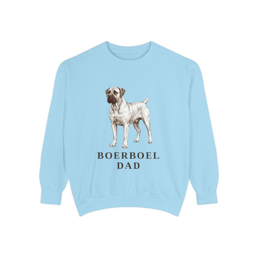 Boerboel Dad Sweatshirt, Chambray, front view