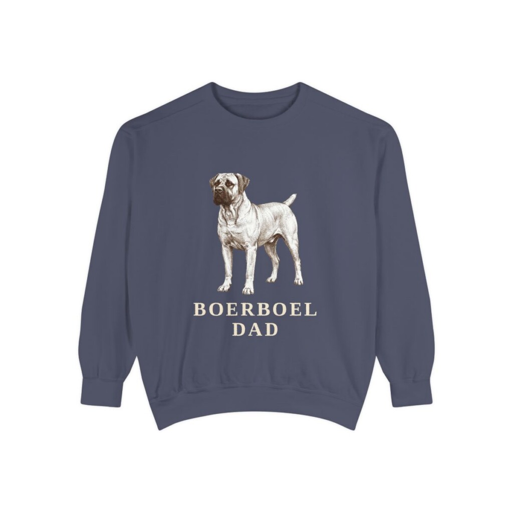Boerboel Dad Sweatshirt, Denim, front view