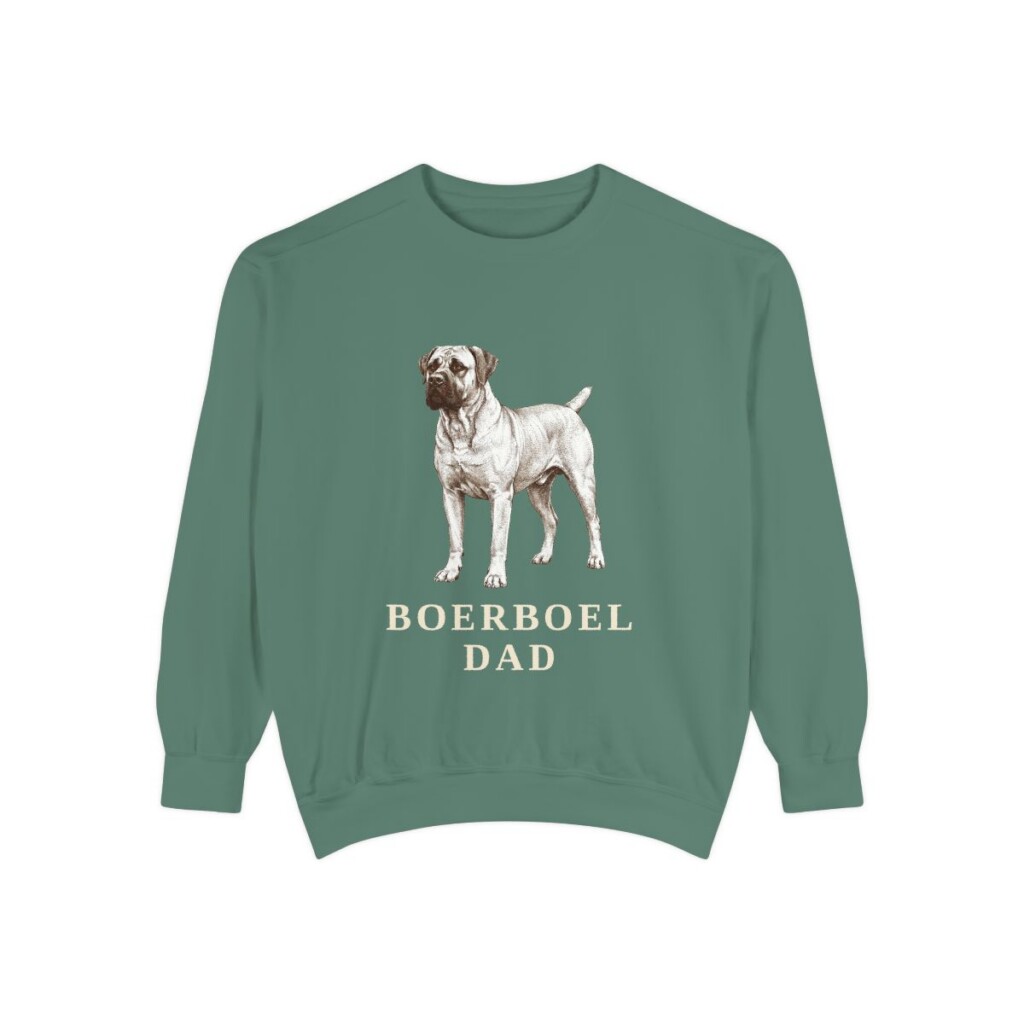 Boerboel Dad Sweatshirt, Light Green, front view