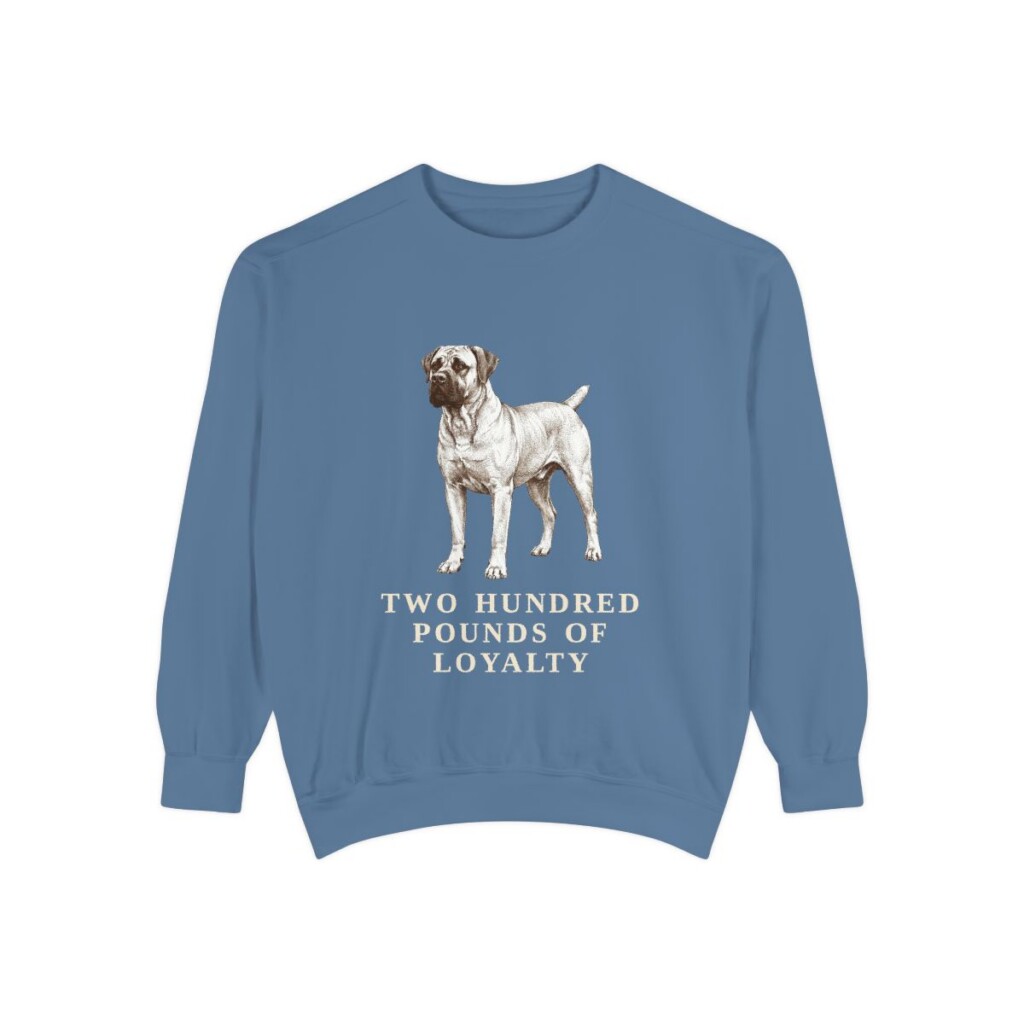 Boerboel Humor Sweatshirt, Blue Jean, front view