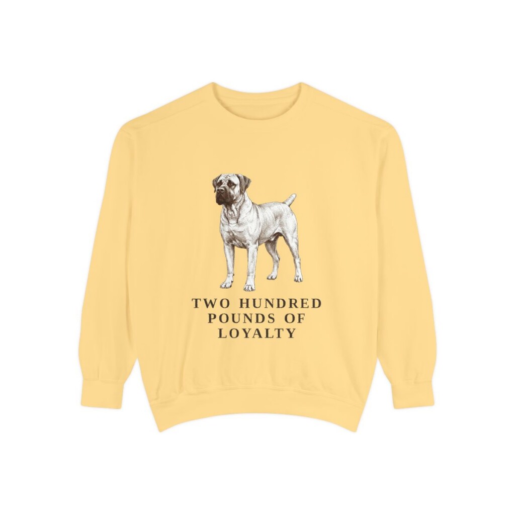 Boerboel Humor Sweatshirt, Butter, front view
