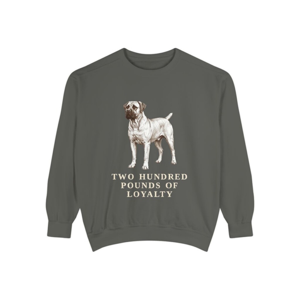 Boerboel Humor Sweatshirt, Pepper, front view