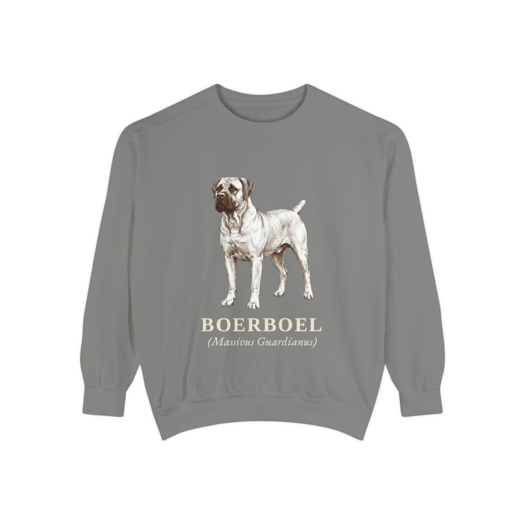 Boerboel Latin Sweatshirt, Grey, front view