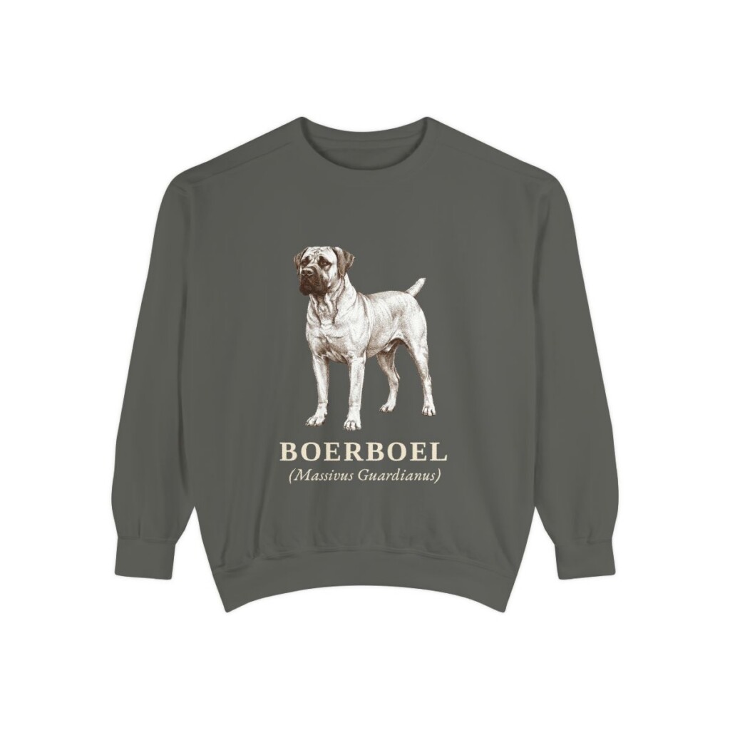 Boerboel Latin Sweatshirt, Pepper, front view