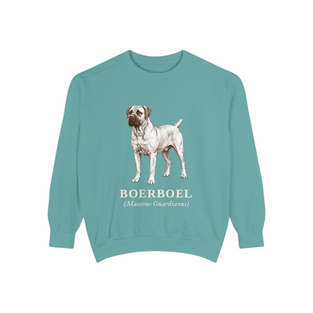 Boerboel Latin Sweatshirt, Seafoam, front view