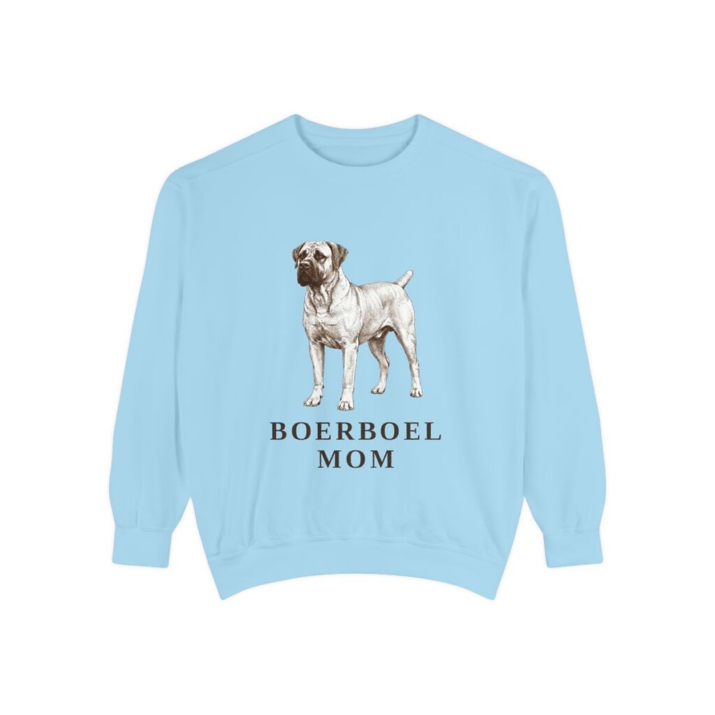 Boerboel Mom Sweatshirt, Chambray, front view