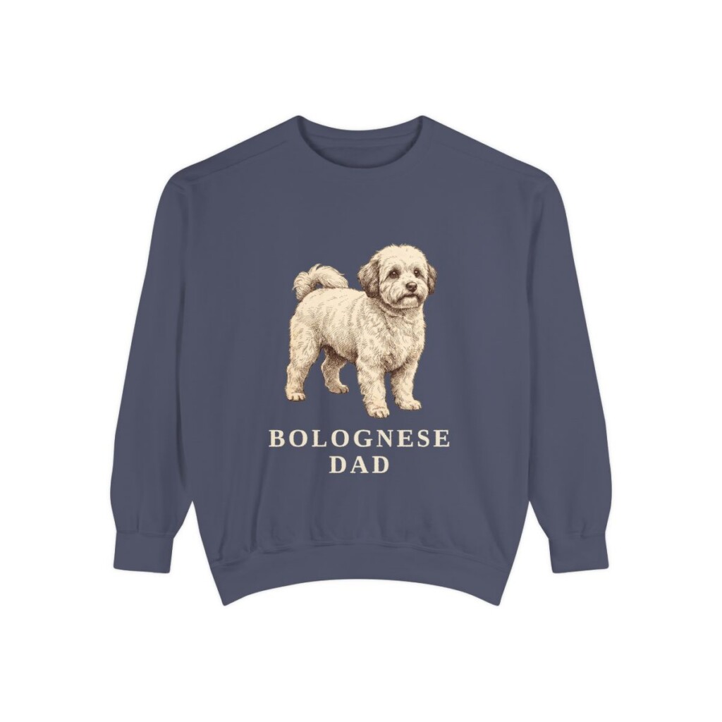 Bolognese Dad Sweatshirt, Denim, front view