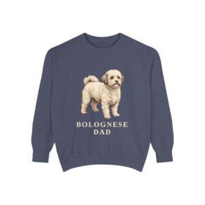 Bolognese Dad Sweatshirt, Denim, front view