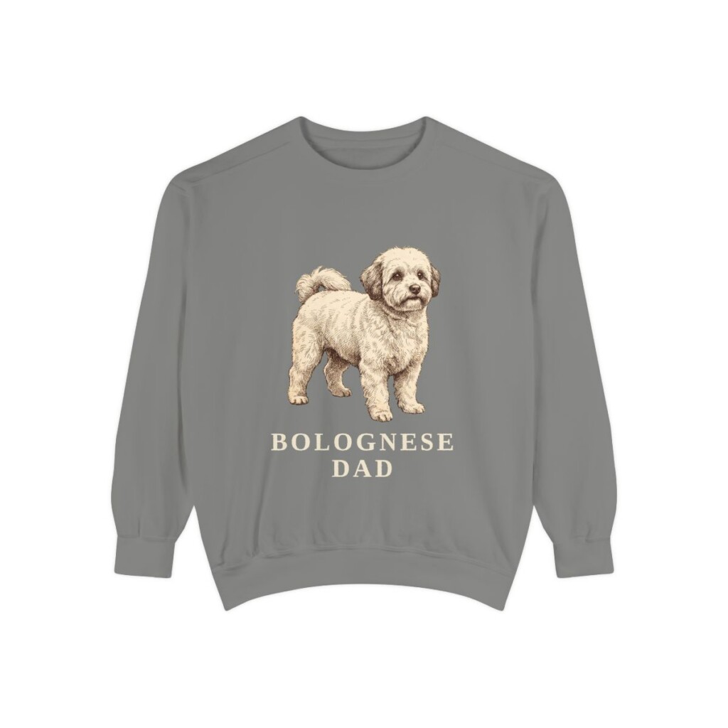 Bolognese Dad Sweatshirt, Grey, front view